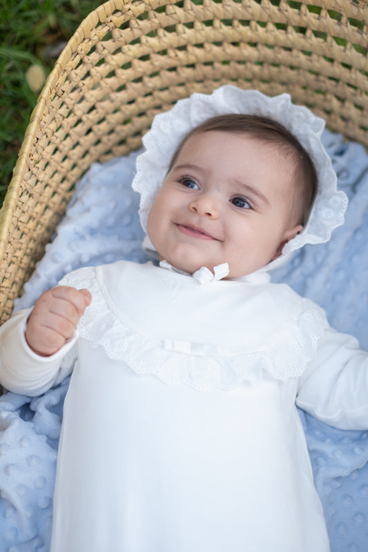 Conjunto Mono de bebé recién nacido Blanco Puro