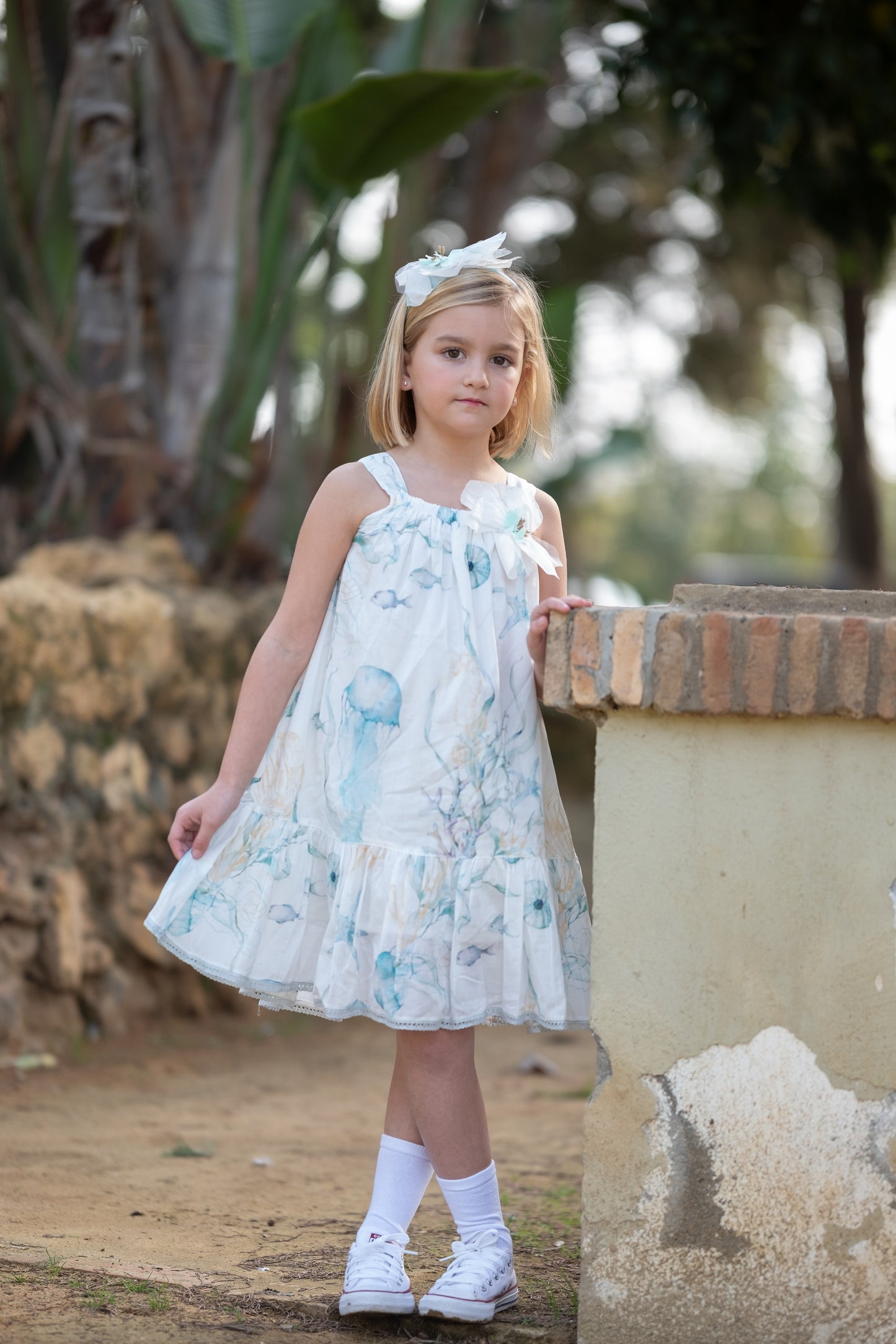 Vestido para niña "Bajo el Mar" de Algodón Orgánico