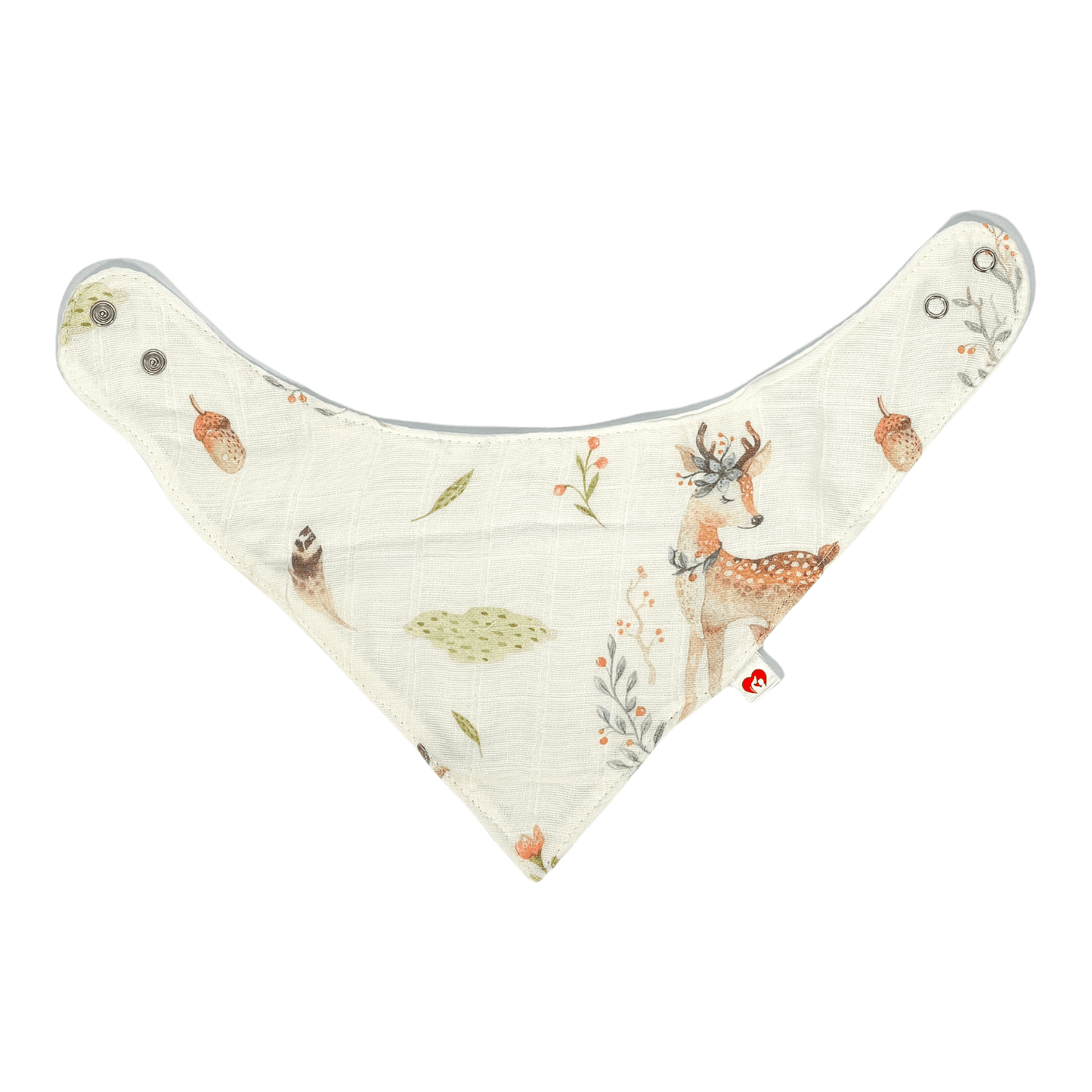 Babero - Bufanda de Muselina estampado de cervatillo (Paquete de 4 Piezas) - Baby's Organic Wardrobe