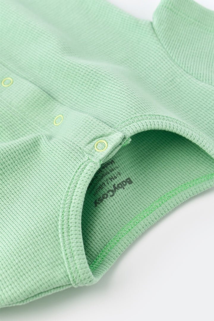 Body para Bebe algodón Orgánico - verde menta - Baby's Organic Wardrobe