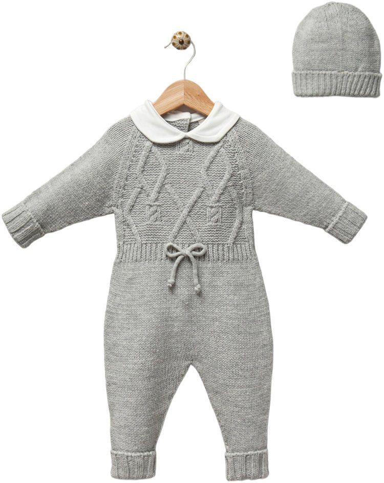 Conjunto de Bebe Punto Lana Organica Bebé 2 Piezas Gris - Baby's Organic Wardrobe