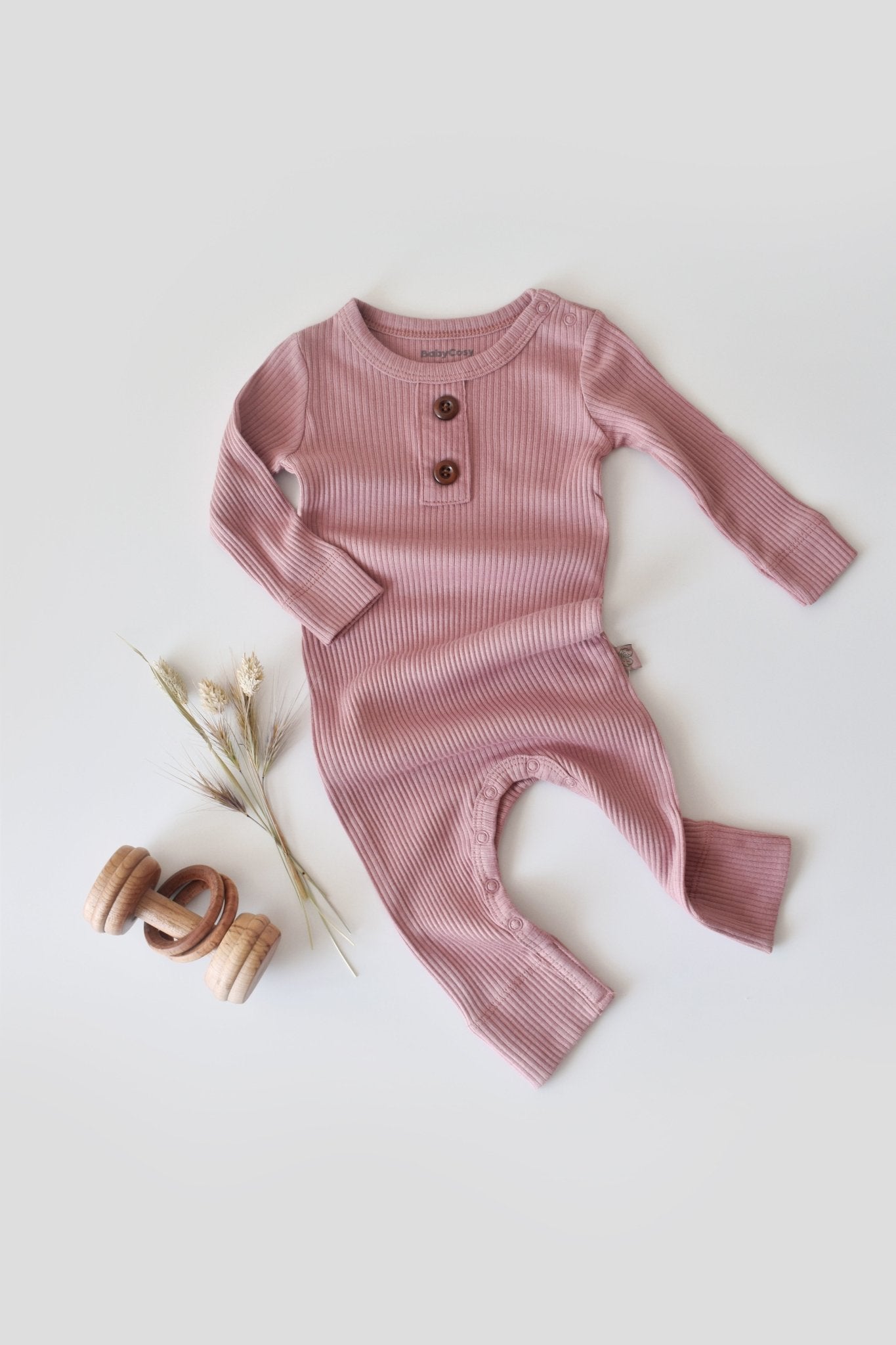 Mono rosa Empolvado para Bebé. - Baby's Organic Wardrobe