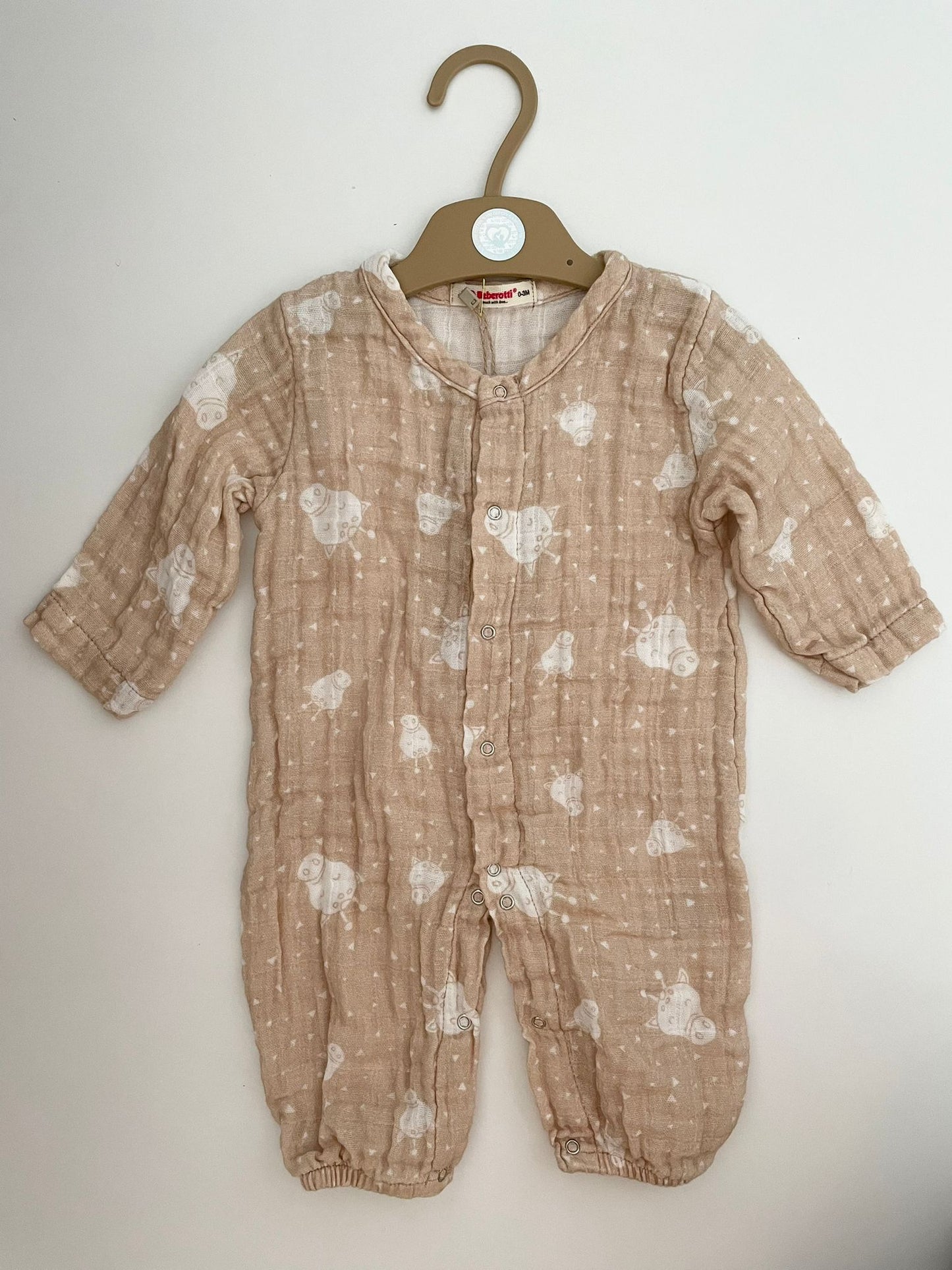 Palele de Muselina Orgánica - diseño de jirafa - Baby's Organic Wardrobe