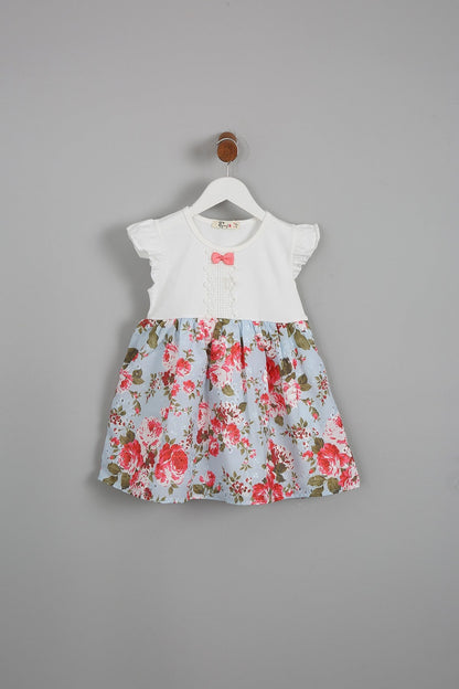 Vestido para Niña con Diseño Floral - Baby's Organic Wardrobe