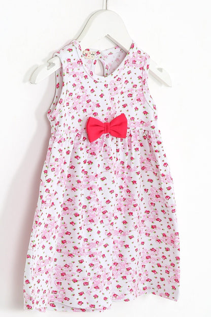 Vestido para Niña sin mangas con diseño floral - Baby's Organic Wardrobe